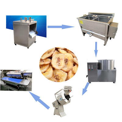 Plantain Banana Chips Potato Chips Making Line Stainless Steel 100 KG/H