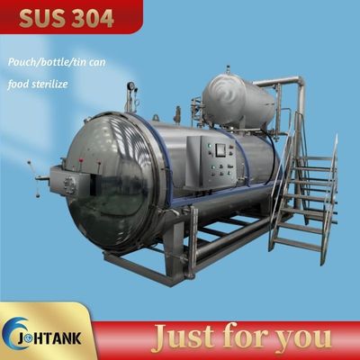 Milk Canning Food Sterilizer Machine , Retort Food Processing Machinery