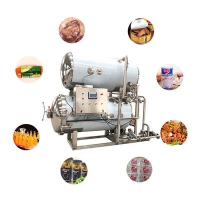 Dual Layer Sterilizer Water Immersion Retort Autoclave Machine For Vacuum Package Food