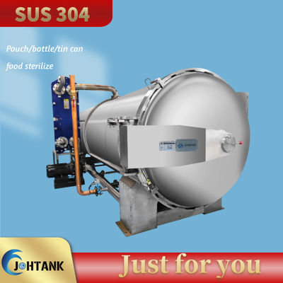 Double Layer Water Immersion Food Sterilizer Machine For Tin Can Fish Sterilization