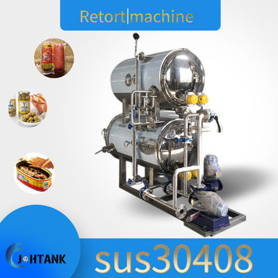 Double Layer Autoclave Retort Sterilizer Water Immersion