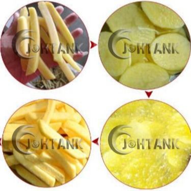 Industrial Frozen French Fries Making Machine , Banana Plantain Chips Making Machine 2000kg/hr