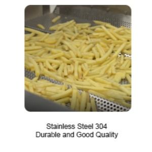 SS304 Fully Automatic Frozen French Fries Making Machine Potato Chips Production Line