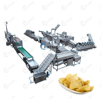 CE 2000kg/h Frozen French Fries Production Line Potato Chip Making Machine