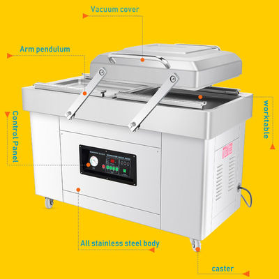 Double Chamber Vacuum Packing Machine , Commercial Food Vacuum Packaging Machine