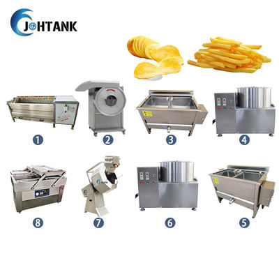 Small Scale Frozen French Fries Processing Line 2000kg/hr