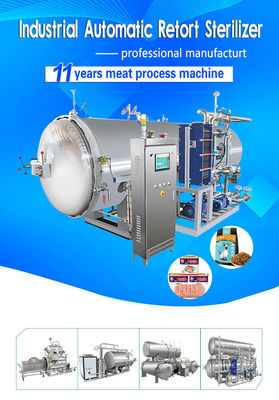 Horizontal Food Sterilizer Machine , Retort Canning Machine SUS30408