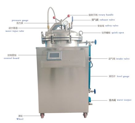 75L 100L 150L Steam Autoclave Sterilizer Vertical Pressure