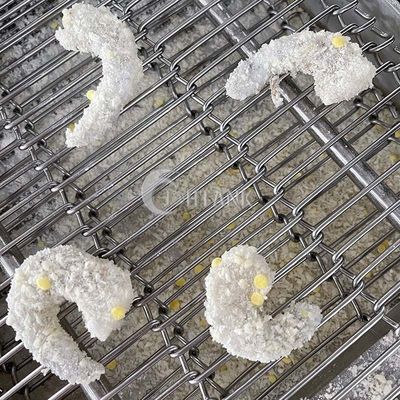 Meatballs Chicken Double Belt Continuous Frying Machine Sus304 1000kg/H